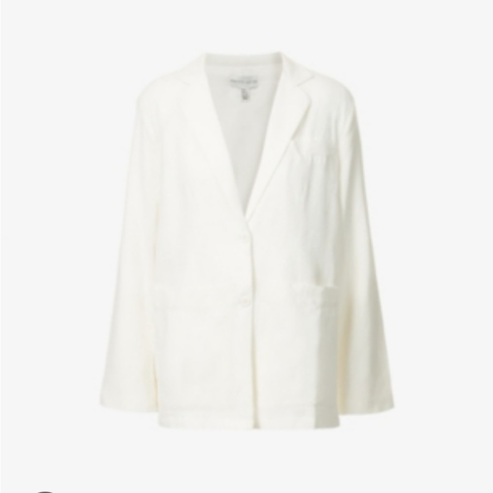 Pretty Lavish Cotton Linen-Blend Blazer